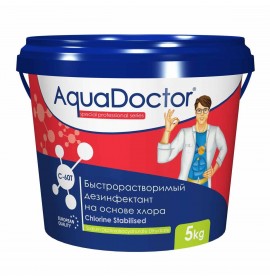 Дезинфектант для бассейна на основе хлора быстрого действия C-60T 5 кг "AquaDoctor "