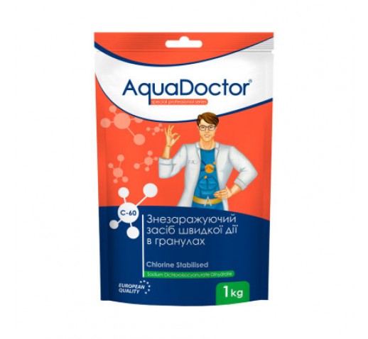 Дезинфектант на основе хлора быстрого действия C-60 1 кг "AquaDoctor"