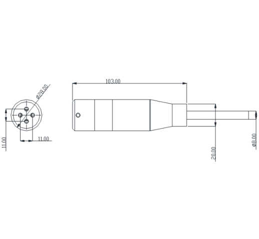 Датчик уровня погружной гидростатический PT-928 (0...2 м в.с. 4-20 мА, точность 0.5%, каб. 4м)