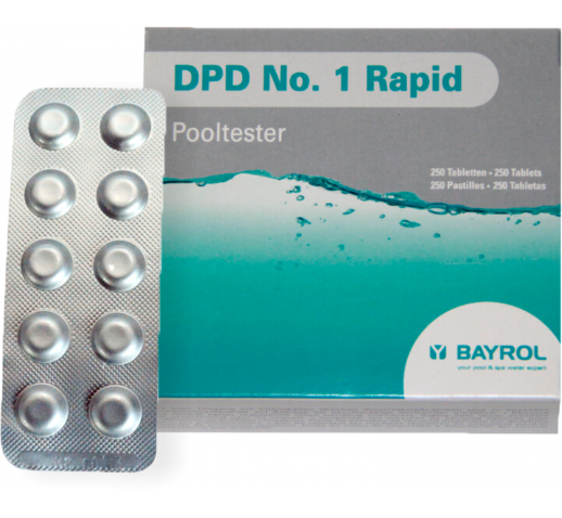 Таблетки DPD №1/Rapid (Pooltester) (10 штук) для PoolTester, для определения свободного хлора "Bayrol"
